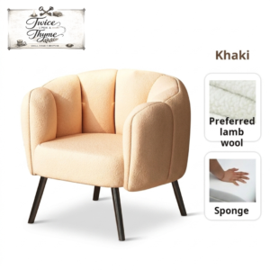 Single seat lamb wool sofa chair