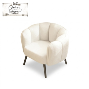 Modern lamb wool accent chair for living room