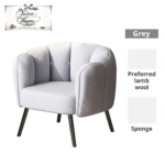 Twice Upon a Thyme Nordic lamb wool bubble accent chair