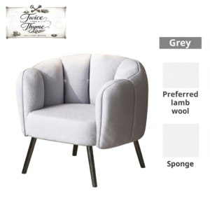 Twice Upon a Thyme Nordic lamb wool bubble accent chair