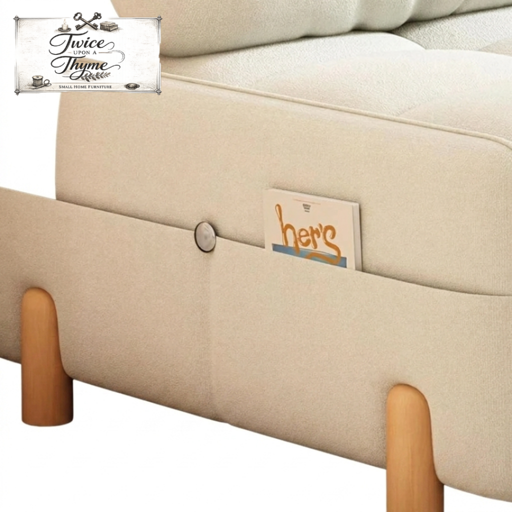 Twice Upon a Thyme ergonomic storage sofa bed